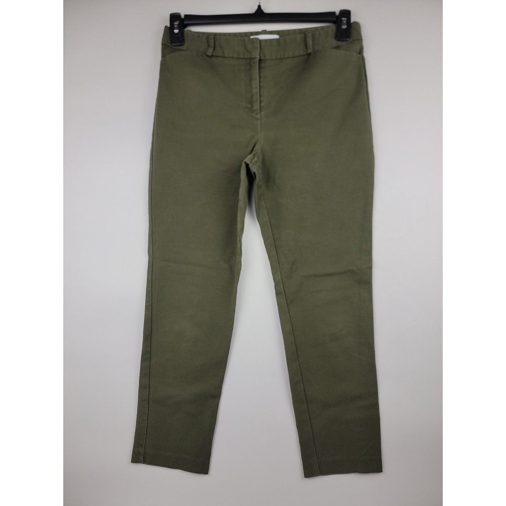 Liz Claiborne Emma Olive Green Chino Pants Women Size 4 Straight Leg